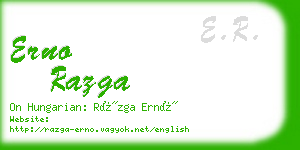 erno razga business card